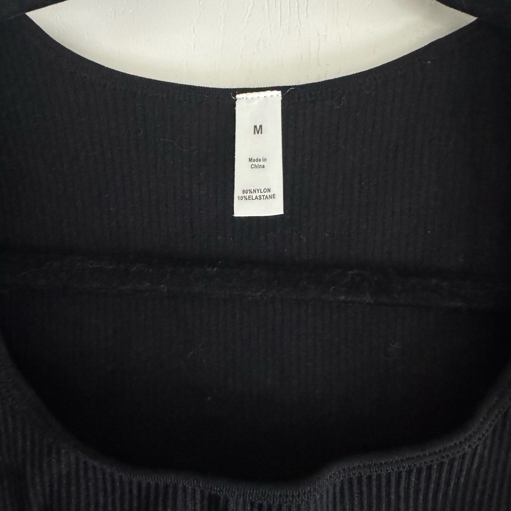 Black Ribbed Bodysuit - Picture 3 of 4